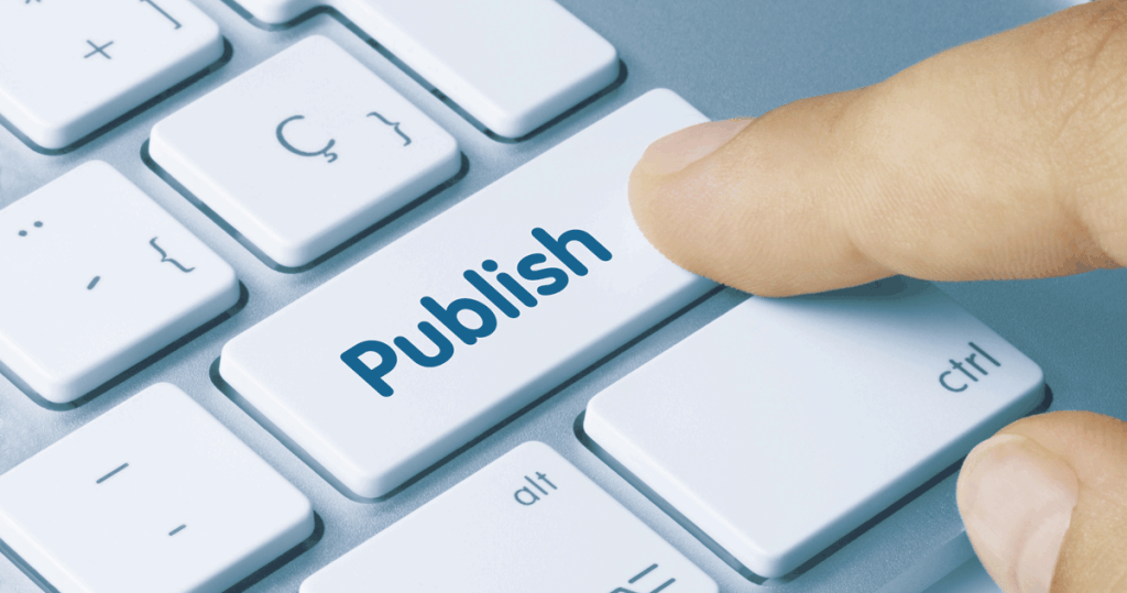 Pushing the publish button