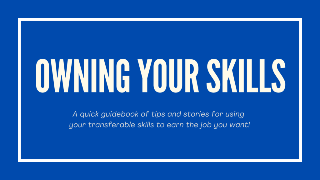 Owning Your Skills Book Cover - Horizontal Version